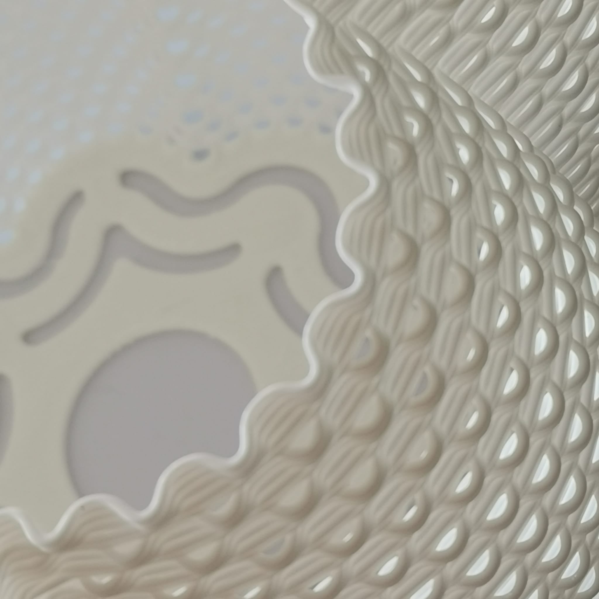 Close-up of a textured pendant lamp