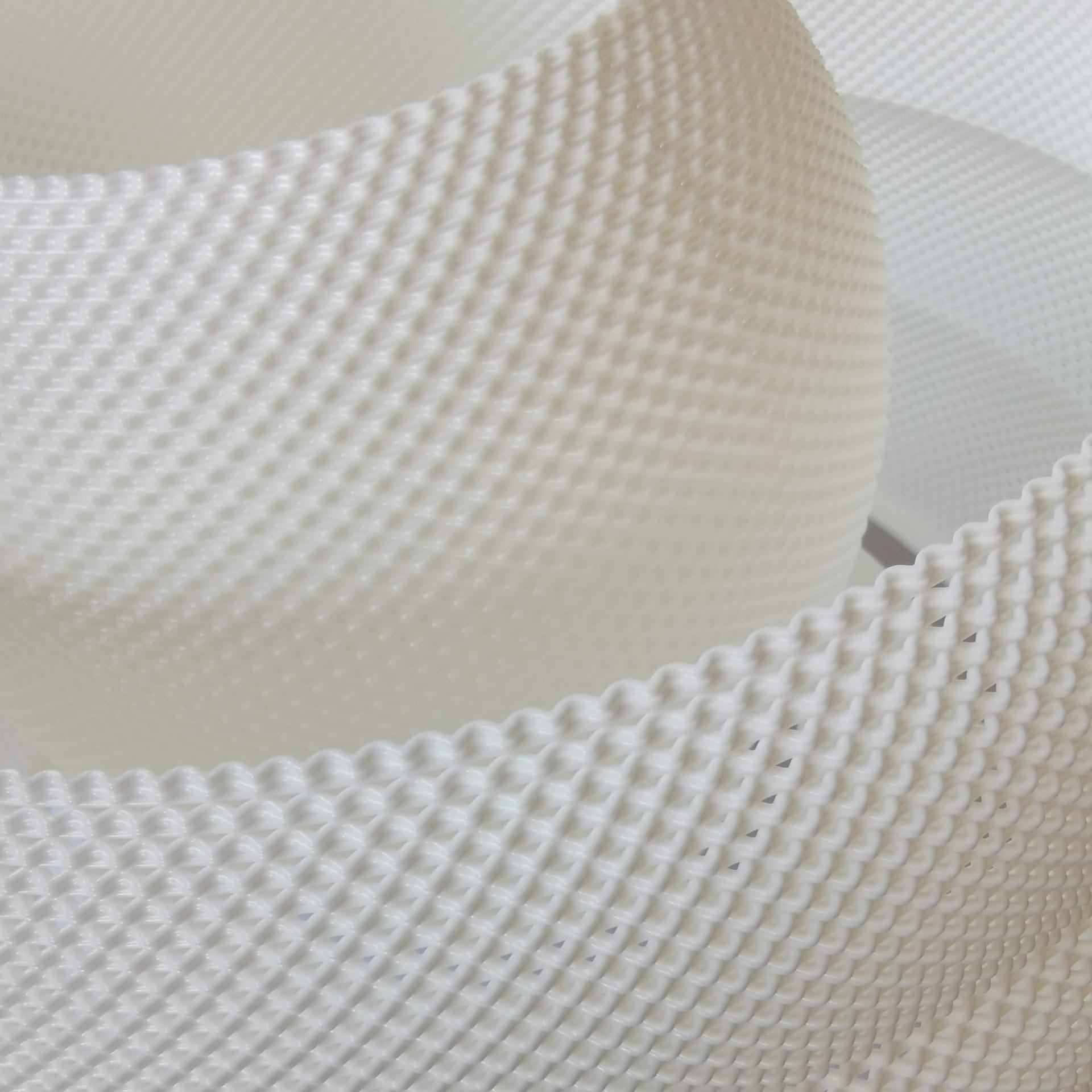 Close-up of a textured white pendant lamp surface