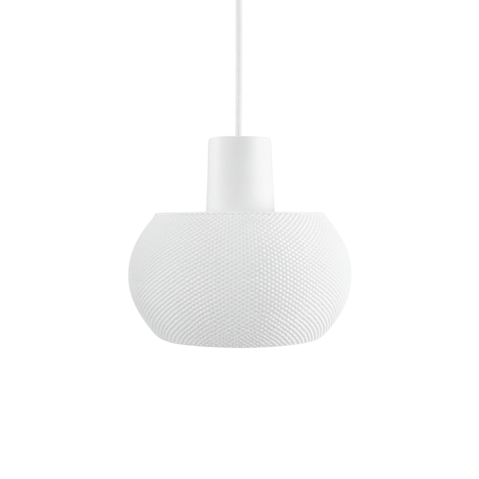 White pendant lamp on a white background