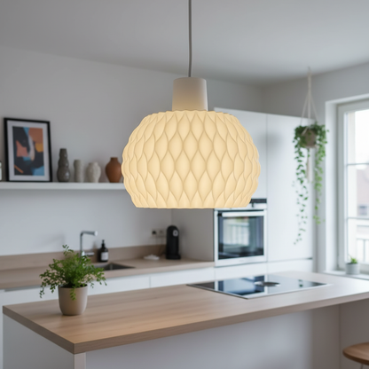Modern kitchen with a pendant light fixture
