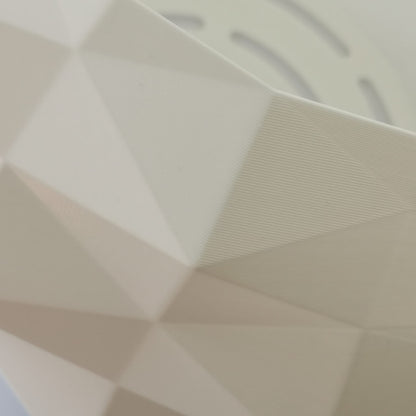 Close-up of a textured white pendant lamp