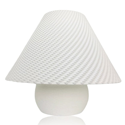 White textured lamp on a white background