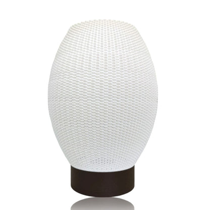 White textured lampshade on a white background