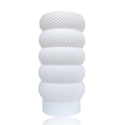 White textured table lamp on a white background