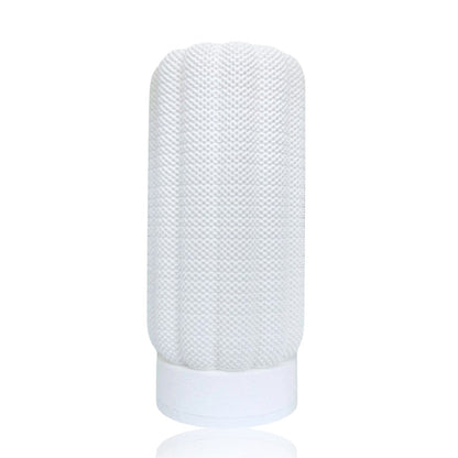 White textured table lamp on a white background