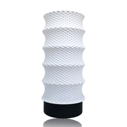 White textured table lamp on a white background